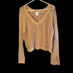 Wild Fable Women's V-Neck Sweater in Taupe